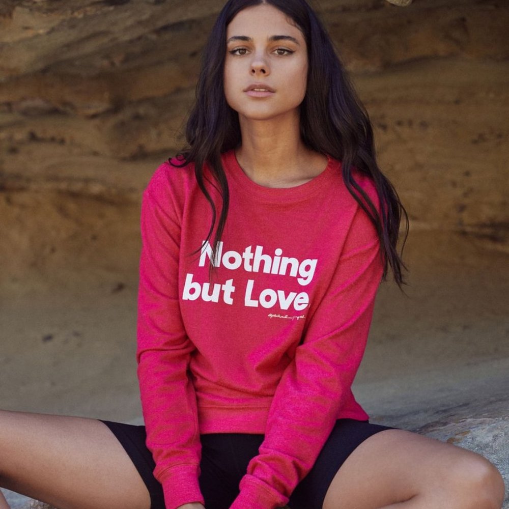 NWT $75 Spiritual Gangster Nothing But Love Savasana Sweater Sweatshirt Medium
